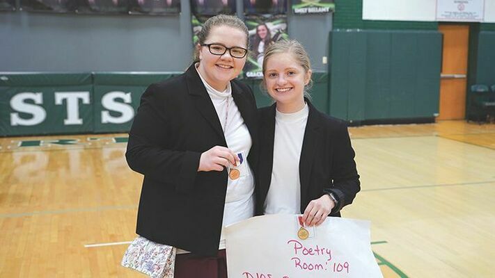 Poetry, left to right, Katie Levy, Cloey Bailey.