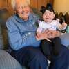 Geneva Cantrell with great-great-grandaughter Mckinley Grace Davis.