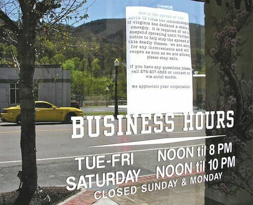 This is one of many local businesses that were required by a state executive order to shut down altogether in the third week of March because of social distancing requirements and will remain closed through May 8.  JEFF LESTER PHOTO