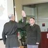 Jarrett Jessee took the oath administered by Lieutenant Colonel Kent Monas.  UVA Wise Mark Robertson-Baker PHOTO