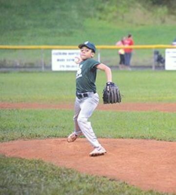Coeburn Dentistry’s Zane Reed was the winning pitcher in Friday night’s championship. PHOTO BY KELLEY PEARSON