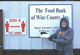 Pictured is Bill Gilliam, Board Chairman of the Food Bank of Wise County. Thanks to the WBA for your support of our work!