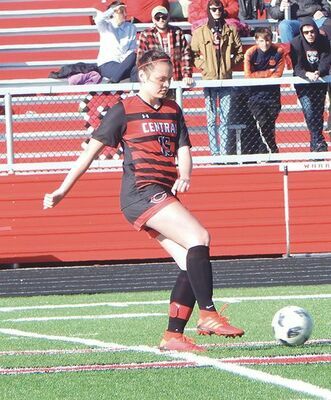 Central Lady Warrior soccer senior Taylor Gentry. PHOTO BY BROOK WHEATLEY